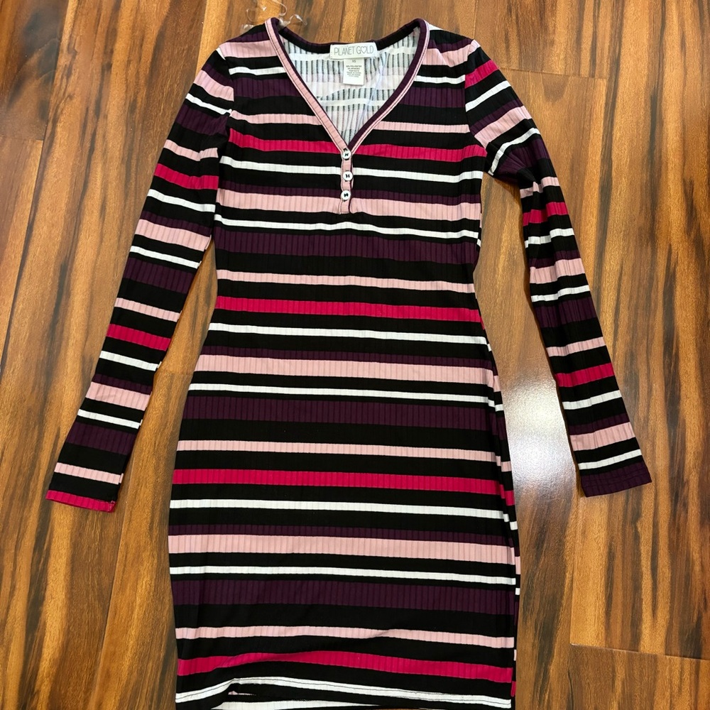 juniors striped mini dress